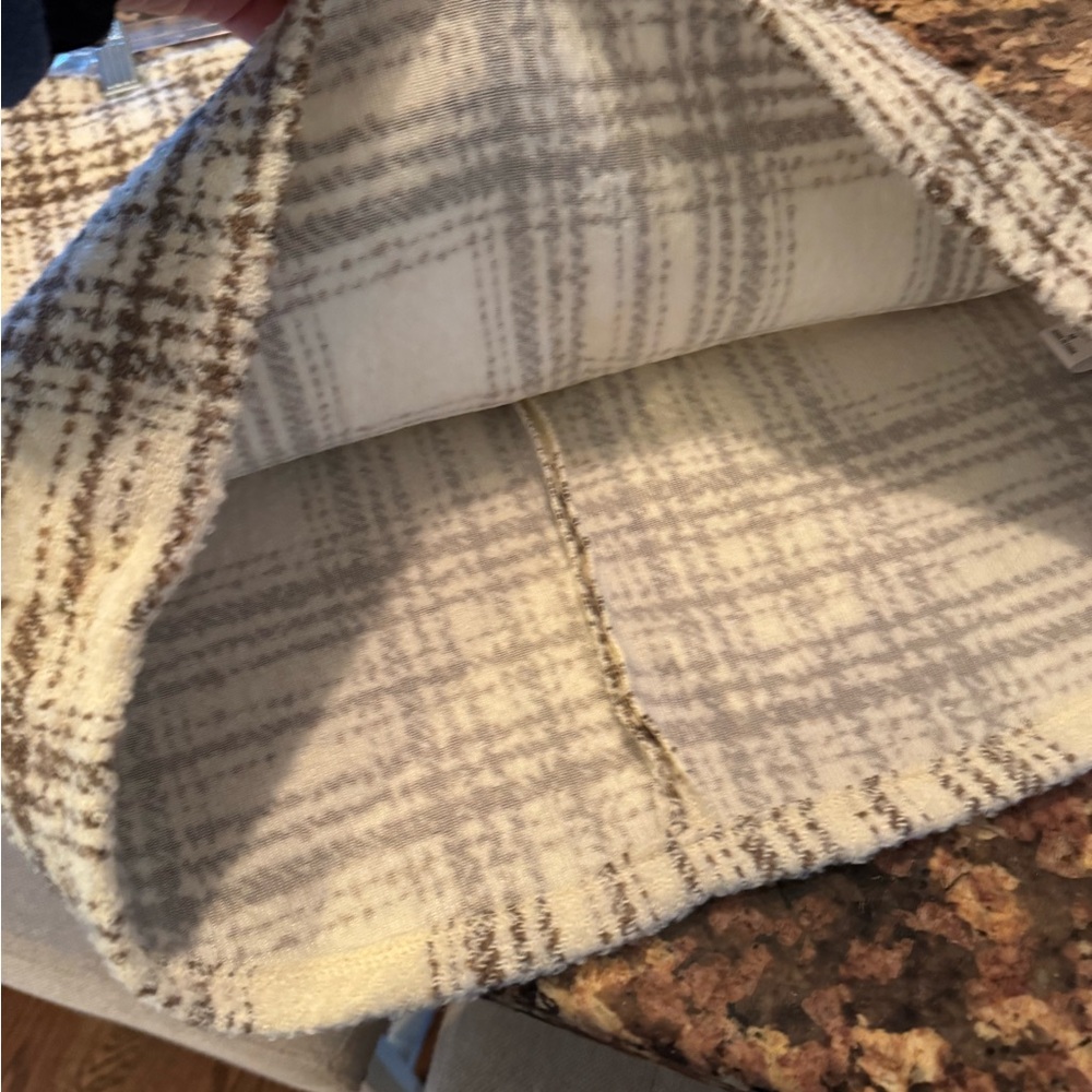 NWT Gilli Plaid Mini Skirt in Brown and Cream - Picture 5 of 5